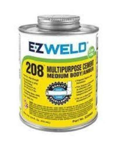 DESCRIPTION: (4) SOLVENT CEMENT BRAND/MODEL: EZ WELD 208 #5E532 RETAIL$: $4.74 EA SIZE: 8 OZ QTY: 4