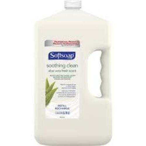 DESCRIPTION: (1) MOISTURIZING HAND SOAP BRAND/MODEL: SOFTSOAP SOOTHING CLEAN INFORMATION: ALOE VERA FRESH SCENT RETAIL$: $21.00 EA SIZE: 1 GALLON QTY: