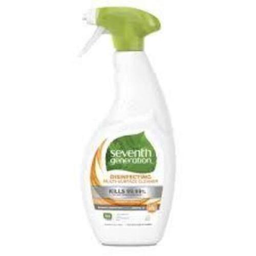 DESCRIPTION: (4) DISINFECTING MULTI SURFACE SPRAY BRAND/MODEL: SEVENTH GENERATION INFORMATION: LEMONGRASS CITRUS RETAIL$: $5.49 EA SIZE: 20 FL OZ QTY: