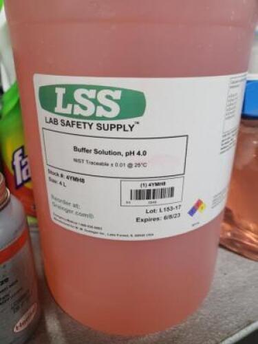 DESCRIPTION: (1) BUFFER SOLUTION BRAND/MODEL: LAB SAFETY SUPPLY #4YMH8 RETAIL$: $40.00 EA SIZE: PH 4.0 1 GALLON QTY: 1