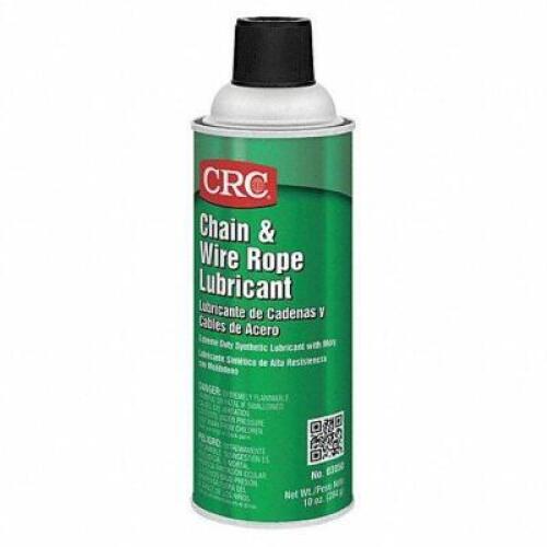 DESCRIPTION: (6) CHAIN AND WIRE ROPE LUBRICANT BRAND/MODEL: CRC #2F139 RETAIL$: $26.45 EA SIZE: 10 OZ QTY: 6