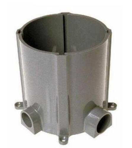 98 CU. IN. PVC GRAY NON-METALLIC FLOOR BOX FOR CONCRETE POUR WITH 3/4 IN. AND 1 IN. HUBS, 1-PACK