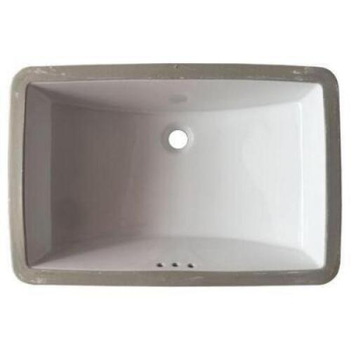 21" X 14.5" X 7" PORCELAIN UNDERMOUNT RECTANGLE LAVATORY SINK