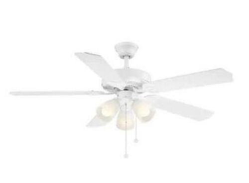 BROOKHURST 52 IN. LED INDOOR WHITE CEILING FAN WITH LIGHT KIT