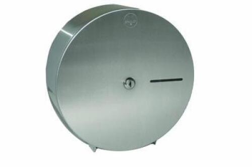 (6) - CT. BOX OF STAINLESS STEEL SINGLE JUMBO ROLL TOILET TISSUE DISPENSER