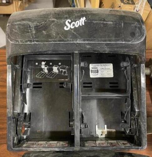(3) - SCOTTS DUAL ROLL TOILET PAPER DISPENSER