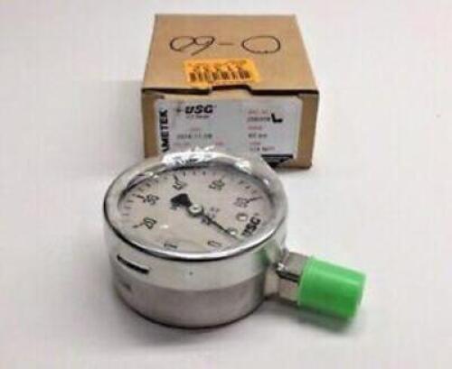 (3) - US Gauge 0-60psi 63mm 1/4"npt P656
