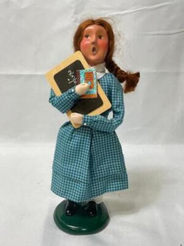 BYERS CHOICE CAROLERS DOLL - SCHOOL GIRL