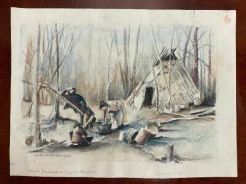 JACKIE JORDAN ANDERSON "HOUGHTON LAKE" (1999) UNFRAMED WATER COLOR PAINTING