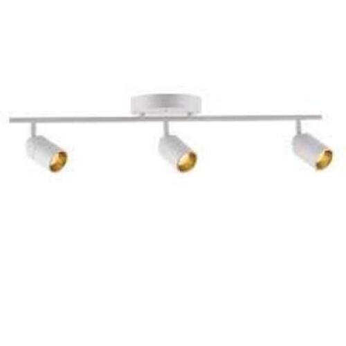 2 ft. 3-Bulb 1470 Lumens Sand White LED Track Lighting Kit Fixed Rail with Rotating Heads, 3000K