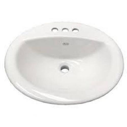 17" X 20" OVAL SINK WHITE CHINA