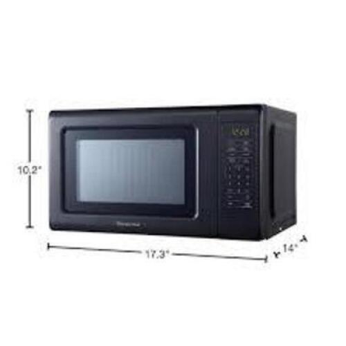0.7 cu. ft. Countertop Microwave in Black with Gray Cavity