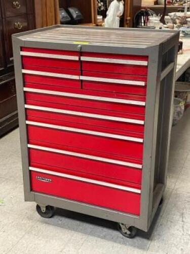 CRAFTSMAN ROLLING 9 DRAWER TOOL CHEST WITH CONTENTS