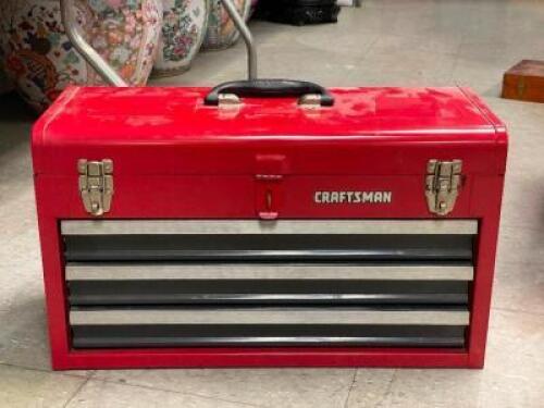 4 - COMPARTMENT TOOL BOX WITH CONTENTS