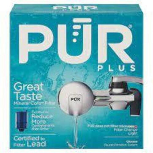 DESCRIPTION: (1) FAUCET FILTRATION SYSTEM - HORIZONTAL BRAND/MODEL: PUR PLUS RETAIL$: $37.99 EA QTY: 1