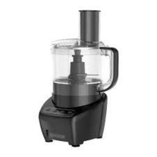 DESCRIPTION: (1) FOOD PROCESSOR BRAND/MODEL: BLACK + DECKER INFORMATION: BLACK RETAIL$: $39.99 EA SIZE: 8 CUP QTY: 1