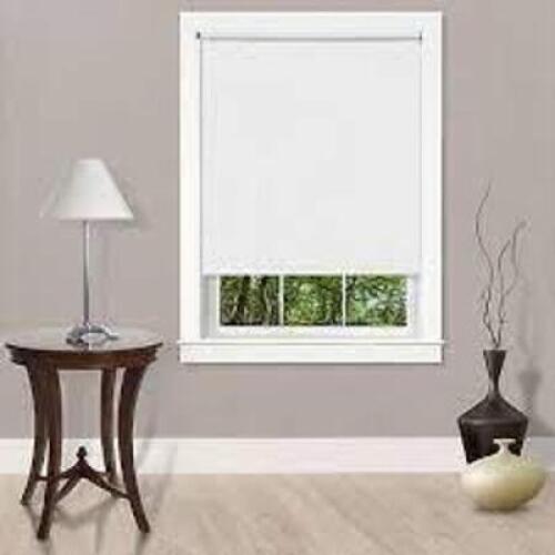 DESCRIPTION: (6) CORD FREE TEAR DOWN LIGHT FILTERING WINDOW SHADE BRAND/MODEL: ACHIM #TRL556WH12 INFORMATION: WHITE RETAIL$: $46.77 EA SIZE: 72"L x 55