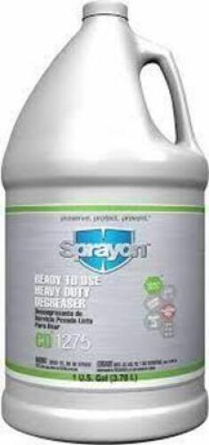 DESCRIPTION: (1) READY TO USE HEAVY DUTY DEGREASER BRAND/MODEL: SPRAYON CD1275 RETAIL$: $100.00 EA SIZE: 1 GALLON QTY: 1