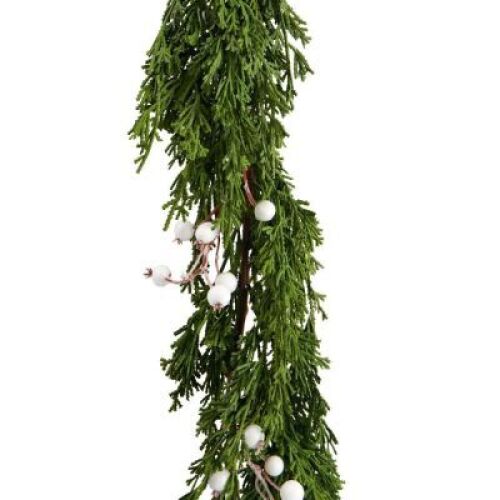 DESCRIPTION: (1) WHITE BERRY GARLAND BRAND/MODEL: MY TEXAS HOUSE RETAIL$: $34.98 QTY: 1