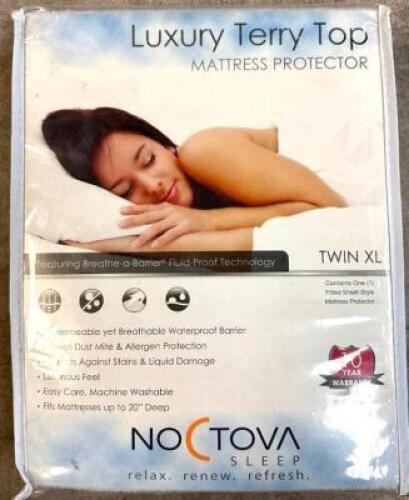 DESCRIPTION: LUXURY TERRY TOP MATTRESS PROTECTOR- TWIN XL BRAND/MODEL: NOCTOVA SIZE: TWIN XL