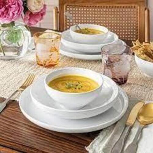 12-PIECE PORCELAIN DINNERWARE SET