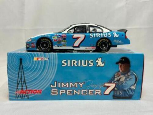 JIMMY SPENCER #7 SIRIUS SATELLITE RADIO 2003 DODGE INTREPID 1:24 SCALE AUTHENTIC STOCK CAR