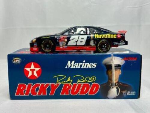 RICKY RUDD #28 TAXACO / ARMED FORCES / MARINES 2000 FORD TAURUS 1:24 SCALE AUTHENTIC STOCK CAR