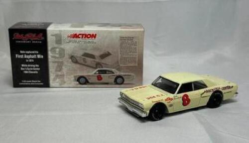DALE EARNHARDT #8 DOC'S CYCLE CENTER / 1974 FIRST ASPHALT WIN 1964 CHEVELLE 1:24 SCALE AUTHENTIC STOCK CAR