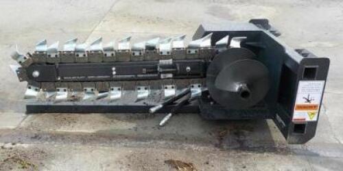 DESCRIPTION: WOLVERINE TRENCHER 2022 BRAND / MODEL: WOLVERINE ZW-TCR-4820G ADDITIONAL INFORMATION Trenching depth: 48in,Trenching width: 8in. RETAILS