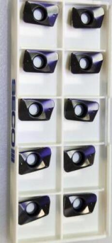 DESCRIPTION: (30) XOMX CARBIDE MILLING INSERTS BRAND/MODEL: SECO XOMX180608TR-MD15 MP2500 RETAIL$: $29.50 PER INSERT QTY: 30