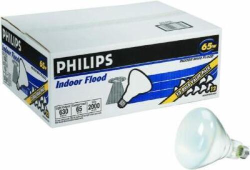 (1) PACK OF (12) PHILIPS FLOOD LIGHT BULB