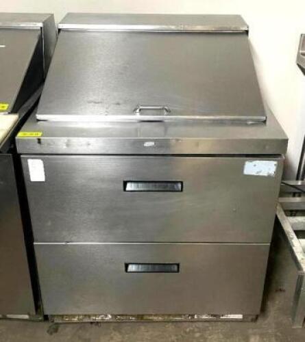 2-DRAWER STAINLESS STEEL SANDWICH PREP TABLE