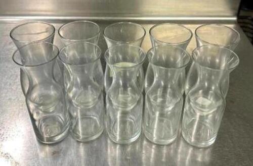 (10) GLASS CARAFES