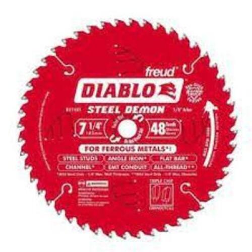 DESCRIPTION: (3) STEEL DEMON METAL CUTTING SAW BLADES BRAND/MODEL: DIABLO INFORMATION: RED RETAIL$: $46.13 EA SIZE: 7" / 48T QTY: 3