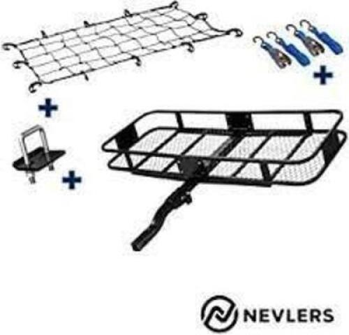 (1) FOLDING HITCH MOUNT CARGO CARRIER WITH NET AND STRAPS