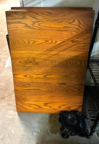 (3) WOODEN TABLES WITH BASES