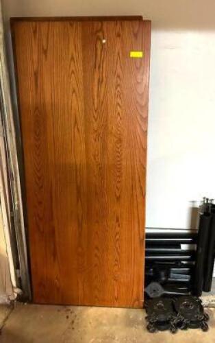 (2) WOODEN TABLES WITH BASES