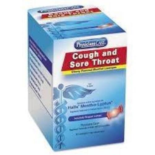 (2) BOXES OF (50) CHERRY FLAVORED COUGH AND TROAT LOZENGES