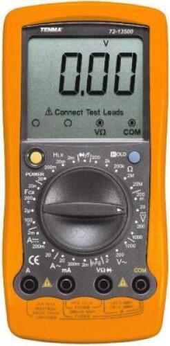 DESCRIPTION: (1) MODERN DIGITAL MULTIMETERS BRAND/MODEL: TENMA #72-13500 INFORMATION: ORANGE RETAIL$: $42.99 EA QTY: 1