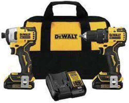 DESCRIPTION: (1) ATOMIC COMPACT SERIES DRILL COMBO KITBRAND/MODEL: DEWALT #DCK278C2INFORMATION:&nbsp;INCLUDES DRILL/DRIVER, IMPACT DRIVER, 2 BATTERIES, CHARGER, CARRY BAGRETAIL$: $342.00 TOTALSIZE: WITH CARRY CASEQTY: 1