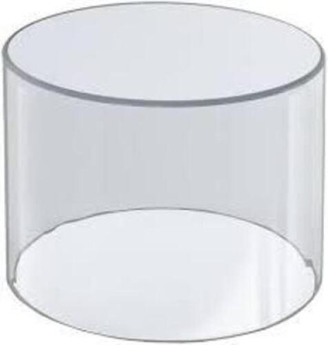 DESCRIPTION: (2) ACRYLIC CYLINDER DISPLAY BRAND/MODEL: AZAR #556910 INFORMATION: CLEAR RETAIL$: $79.90 EA SIZE: 10"W 10"H QTY: 2