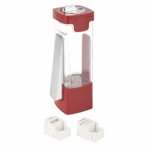 DESCRIPTION: (5) SUGAR DIPENSER BRAND/MODEL: HONEY CAN DO #46AD33 INFORMATION: RED AND CLEAR RETAIL$: $10.00 ea QTY: 5