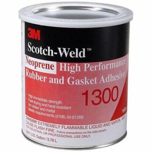 DESCRIPTION: (2) NEOPRENE HIGH PERFORMANCE RUBBER AND GASKET ADHESIVE BRAND/MODEL: 1300 L INFORMATION: YELLOW RETAIL$: 316.35 SIZE: 1 GALLON QTY: 2