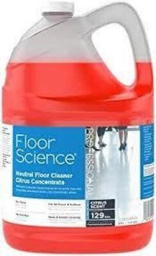 DESCRIPTION: (2) NHEUTRAL FLOOR CLEANER CONCENTRATE BRAND/MODEL: FLOOR SCIENCE INFORMATION: CITRUS RETAIL$: $56.00 EA SIZE: 1 GALLON QTY: 2