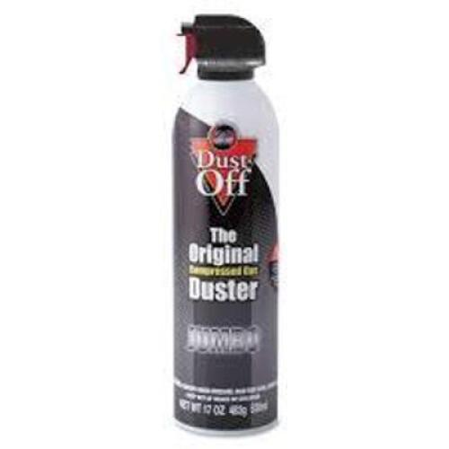 DESCRIPTION: (6) COMPRESSED GAS DUSTER BRAND/MODEL: DUST OFF #DPSJMB RETAIL$: $24.00 EA SIZE: 17 OZ QTY: 6