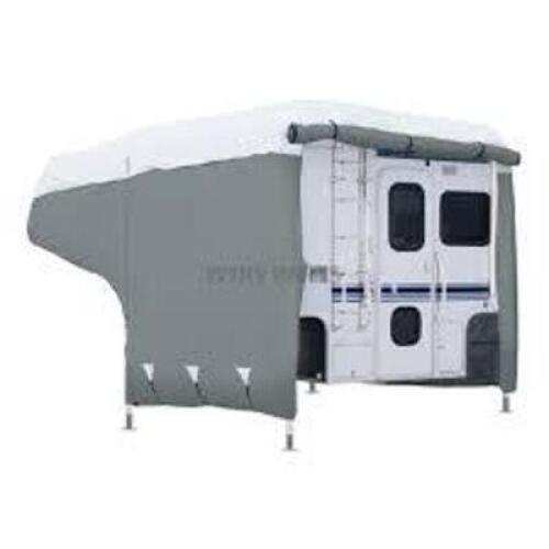 DESCRIPTION: (1) CAMPER COVER BRAND/MODEL: CLASSIC ACCESSORIES RETAIL$: $334.99 EA SIZE: Fits 6 Feet To 8 Feet Camper QTY: 1