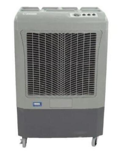 DESCRIPTION (1) HESSAIRE EVAPORATIVE COOLER BRAND/MODEL MC37M ADDITIONAL INFORMATION 3100 CFM/GRAY/EVAPORATIVE COOLER COOLING CAPACITY: 950 SQ-FT/RETA