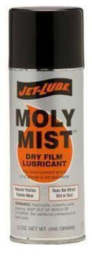 DESCRIPTION: (6) DRY FILM LUBRICANT BRAND/MODEL: JET-LUBE MOLY MIST RETAIL$: $100.00 TOTAL SIZE: 12 OZ QTY: 6