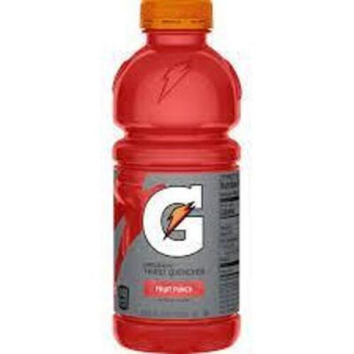 DESCRIPTION: (1) CASE OF (24) SPORTS ENERGY DRINK BRAND/MODEL: GATORADE INFORMATION: FRUIT PUNCH RETAIL$: $50.00 EA SIZE: 20 OZ QTY: 1