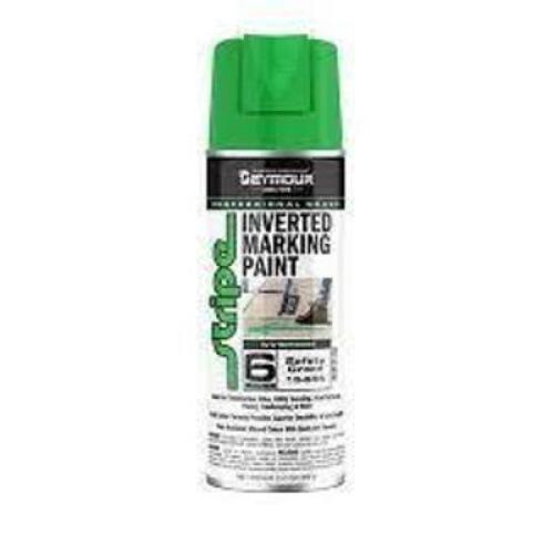 DESCRIPTION: (6) INVERTED MARKING PAINT BRAND/MODEL: SEYMOUR STRIPE INFORMATION: GREEN RETAIL$: $10.90 EA SIZE: 17 OZ QTY: 6